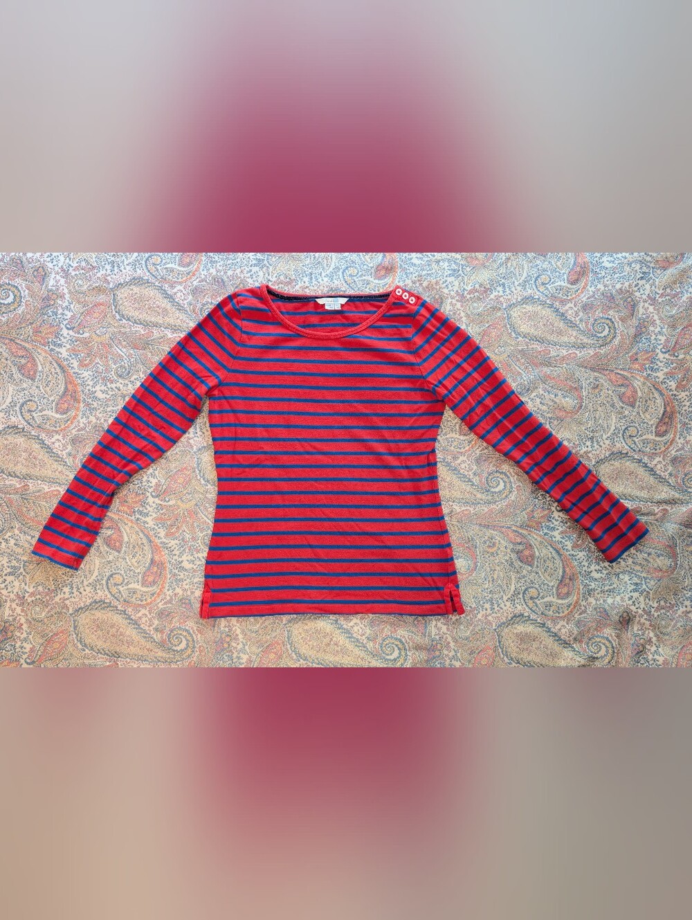 Boden Size US4 Cotton Long Sleeve Top